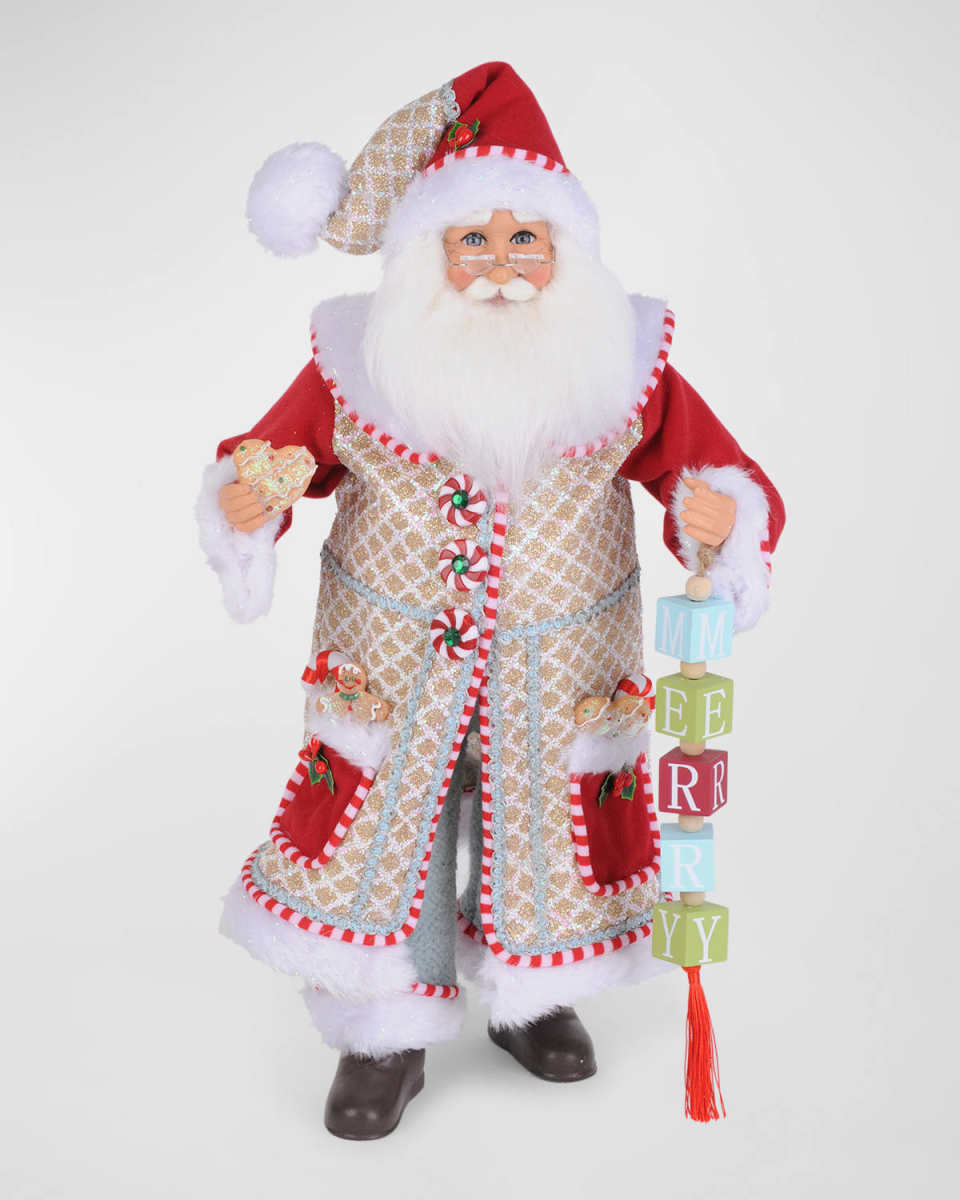 Merry Gingerbread Santa Figure
