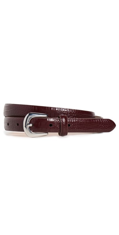 B-Low The Belt Kennedy Mini Croco Belt Garnet/Silver