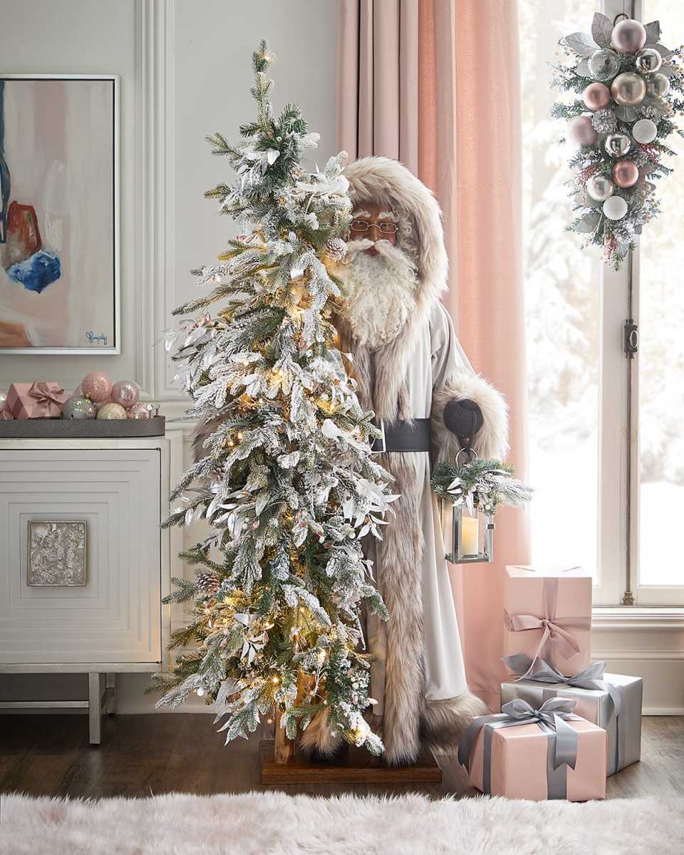 Life-Size Cherubim Black Santa, 57"