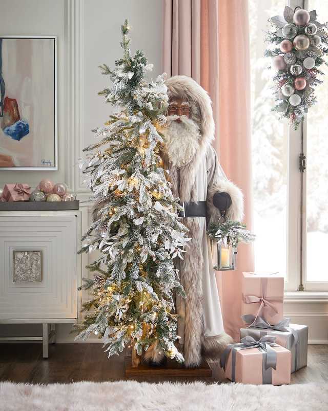 Life-Size Cherubim Black Santa, 57"