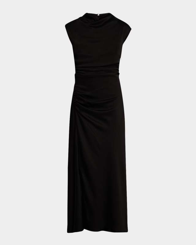 Burke Sleeveless Draped Maxi Dress