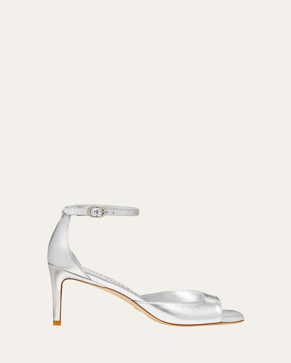 Nudistia Metallic Ankle-Strap Sandals