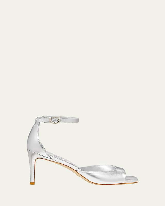 Nudistia Metallic Ankle-Strap Sandals