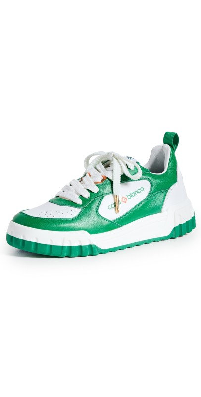 Casablanca Green Tennis Court Sneakers Green/White
