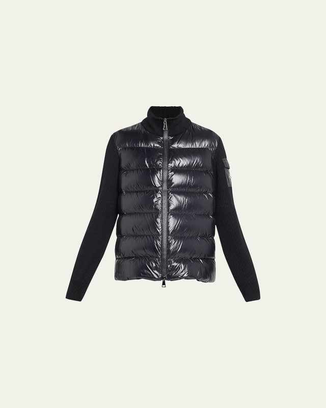 Puffer Knit Cardigan