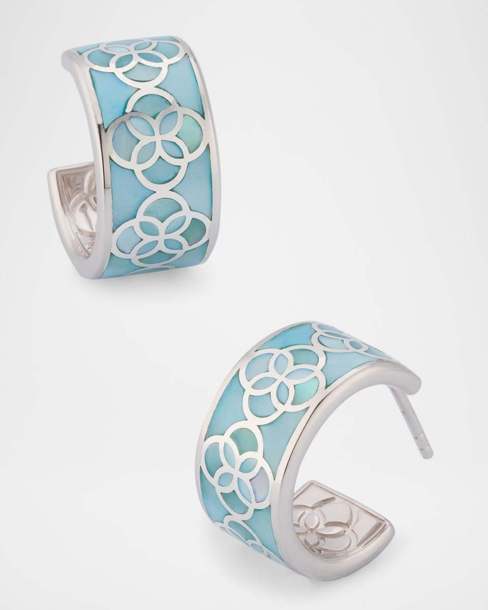Petal Gemstone Huggie Earrings