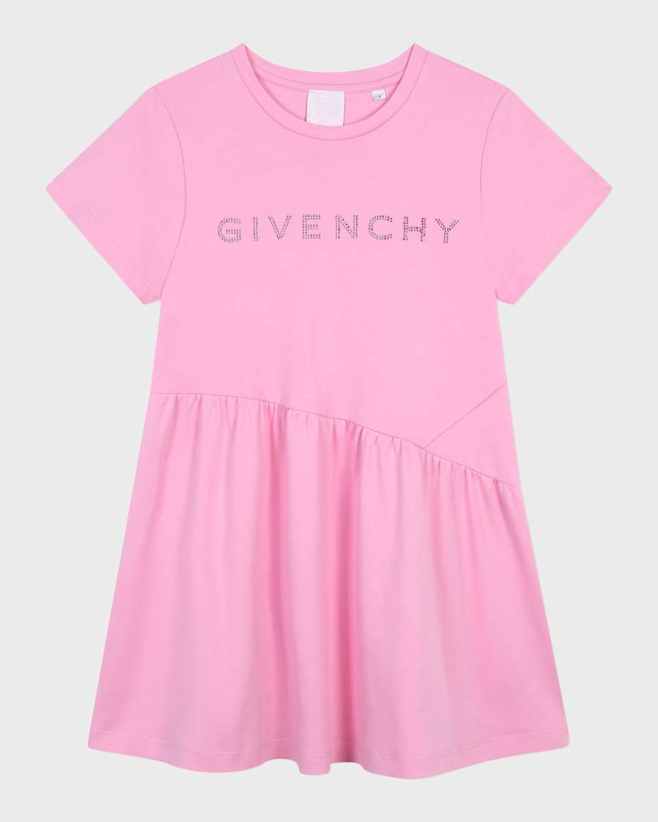 Girl's Embellished Logo-Print Dress, Size 4-