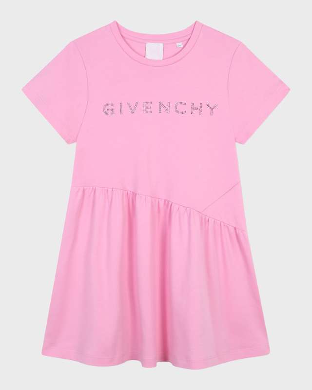 Girl's Embellished Logo-Print Dress, Size 4-
