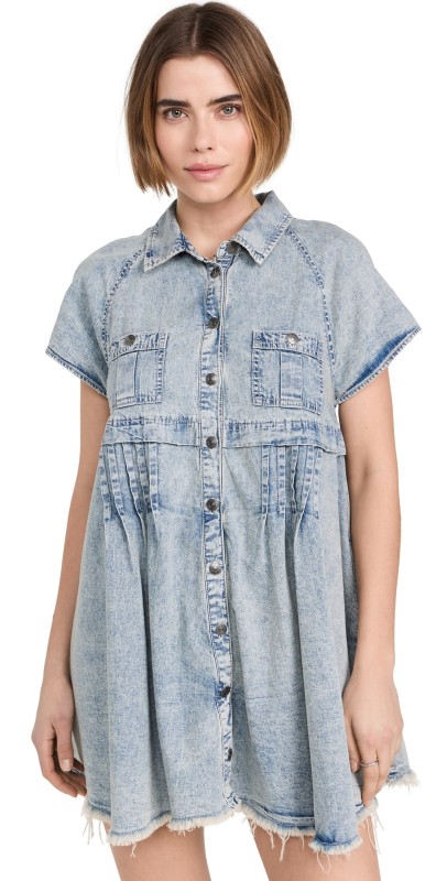 Free People Ronnie Denim Dress Worn in Wash