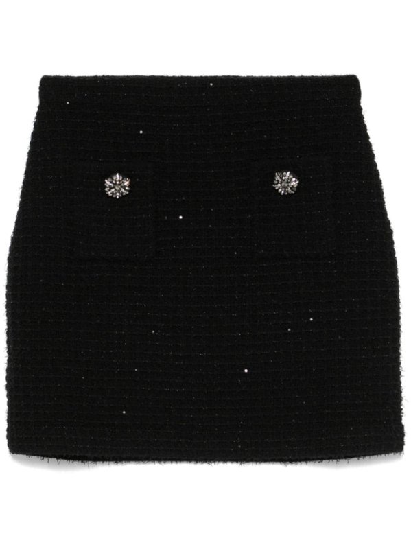textured knit mini skirt