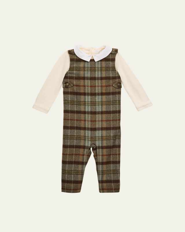 COTTON PLAIDOVERALL SETSETSPANT SET