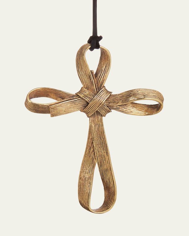 Palm Cross Christmas Ornament