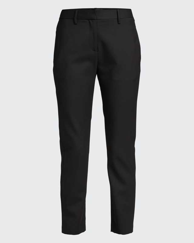 Skinny-Leg Ankle Wool Pants