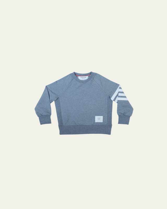 Kid's Striped Cotton Sweater, Size 4-