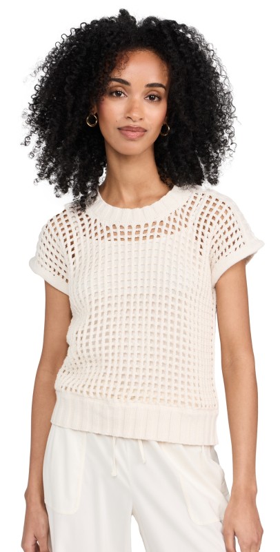 Splendid x Cella Jane Pointelle Vest Ivory