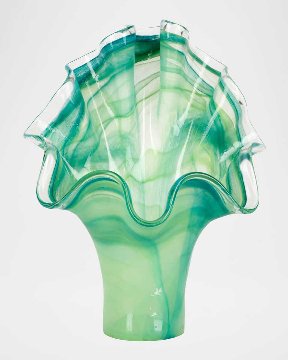 Onda Glass Fanned Vase