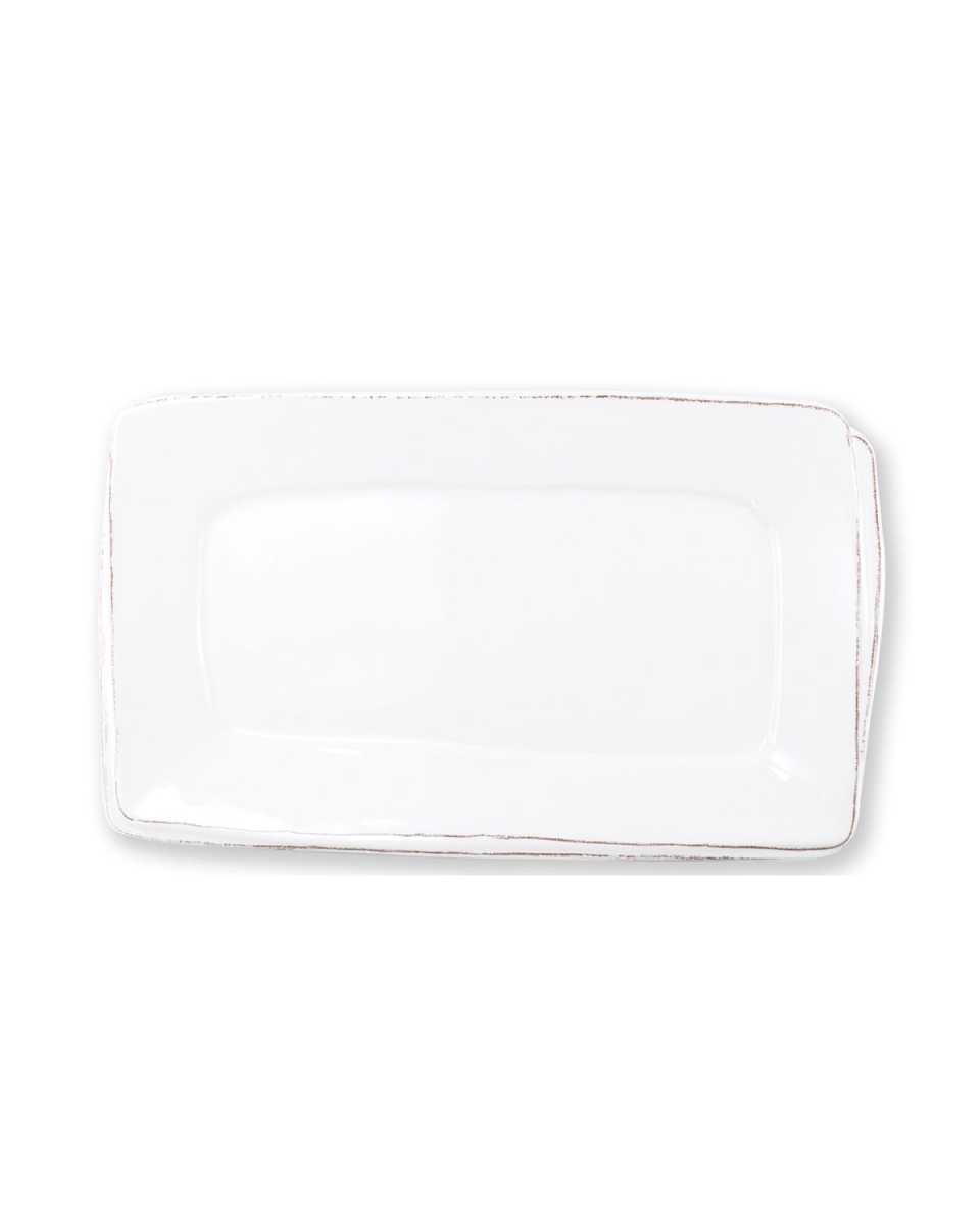 Melamine Lastra Rectangular Platter, White