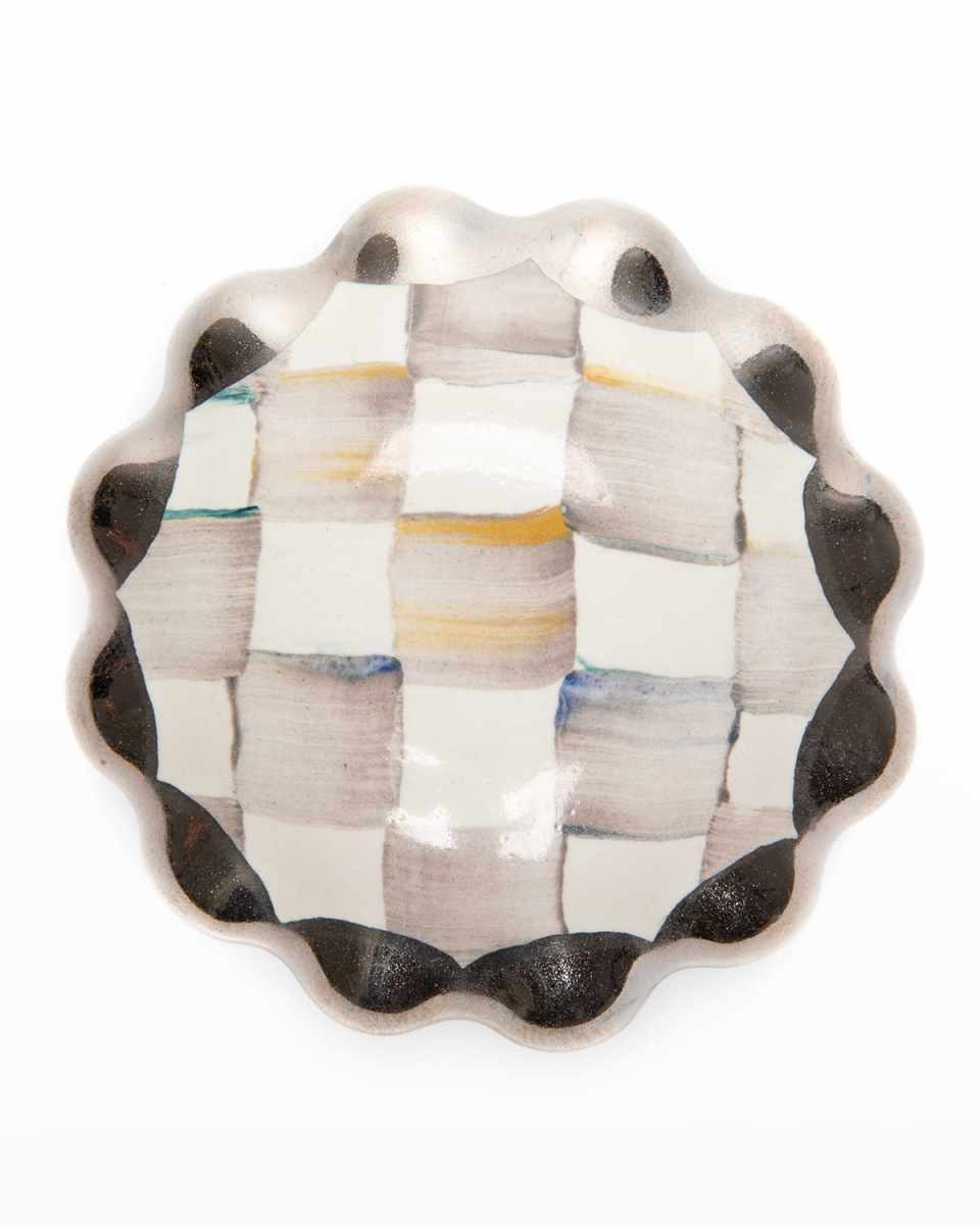 Sterling Check Round Knob