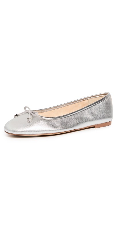 Sam Edelman Felicia Luxe Ballet Flats Soft Silver