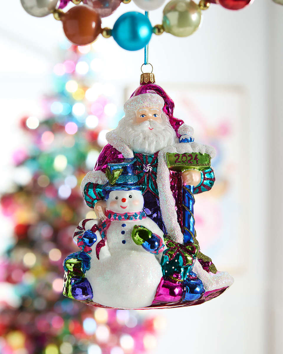 Santa and Snowman Ornament
