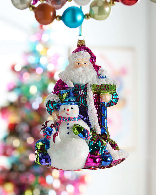 Santa and Snowman Ornament