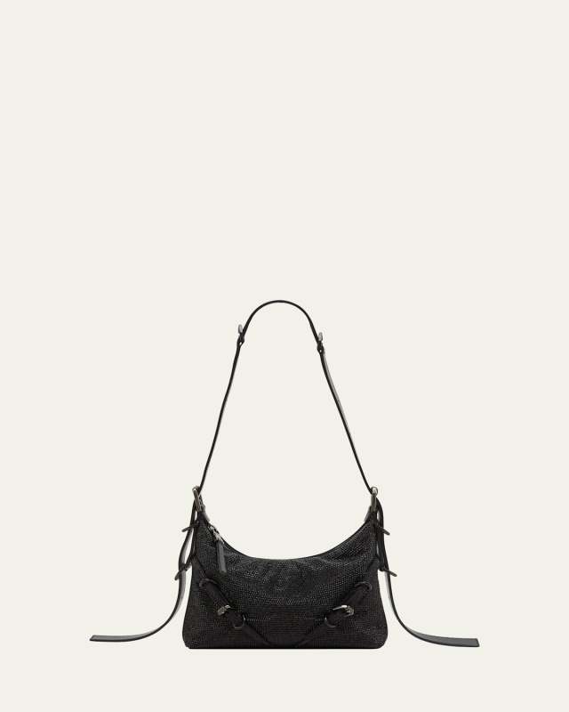 Voyou Mini Shoulder Bag in Satin Strass