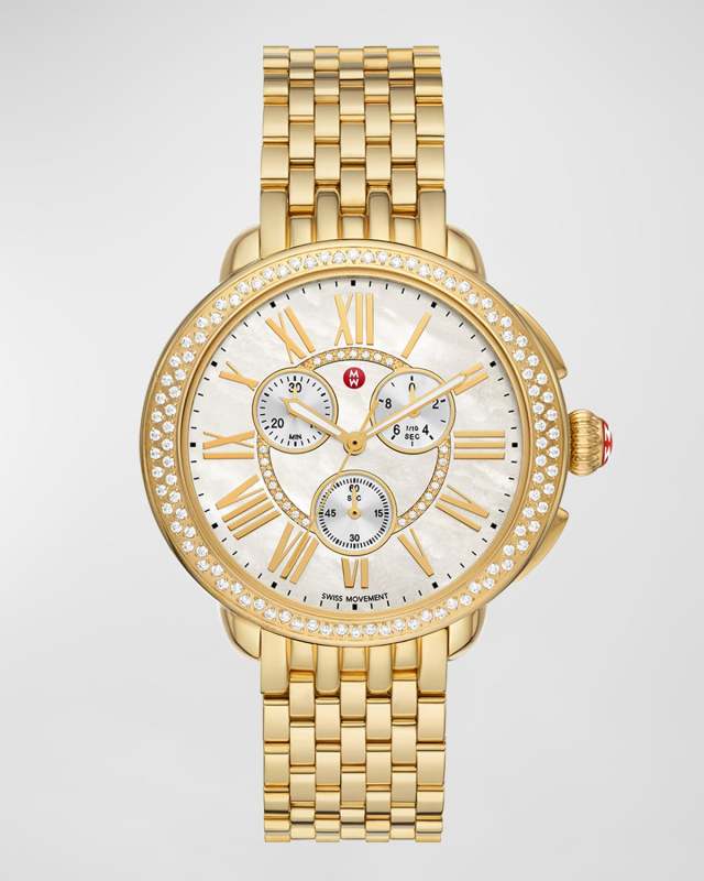 Serein 18K Gold Plated Diamond Watch