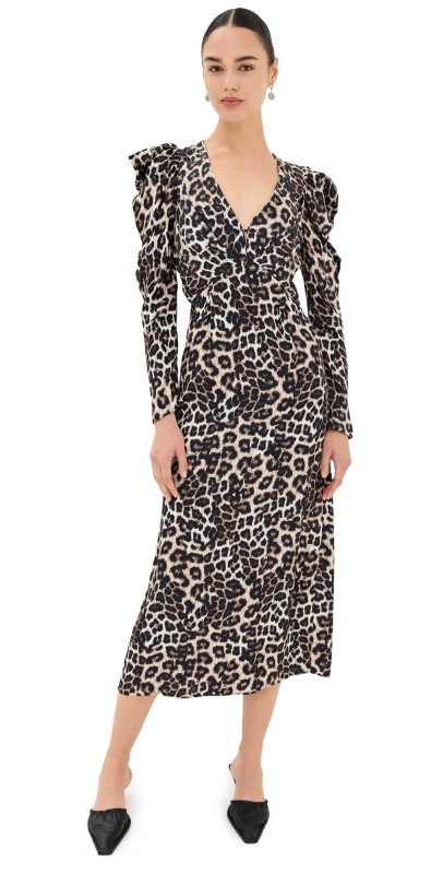 FARM Rio Natural Skin Cream Midi Dress Natural Skin Cream