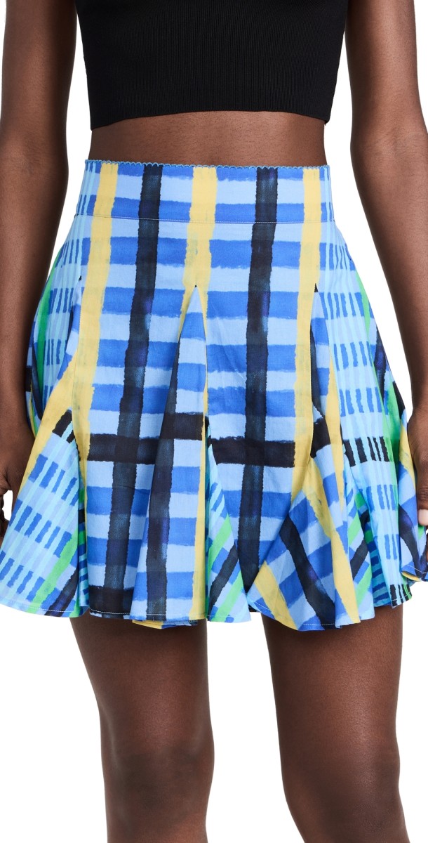 De Loreta Puebla Skirt Tartan Charra Azul