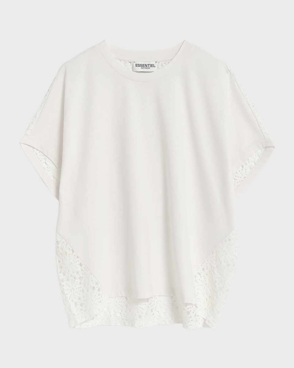 Gerb Lace-Back Organic Cotton T-Shirt