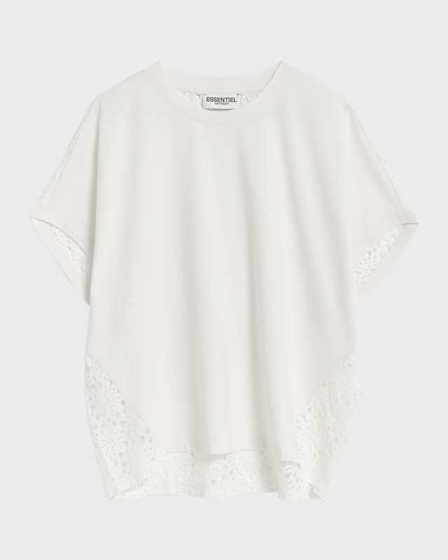 Gerb Lace-Back Organic Cotton T-Shirt