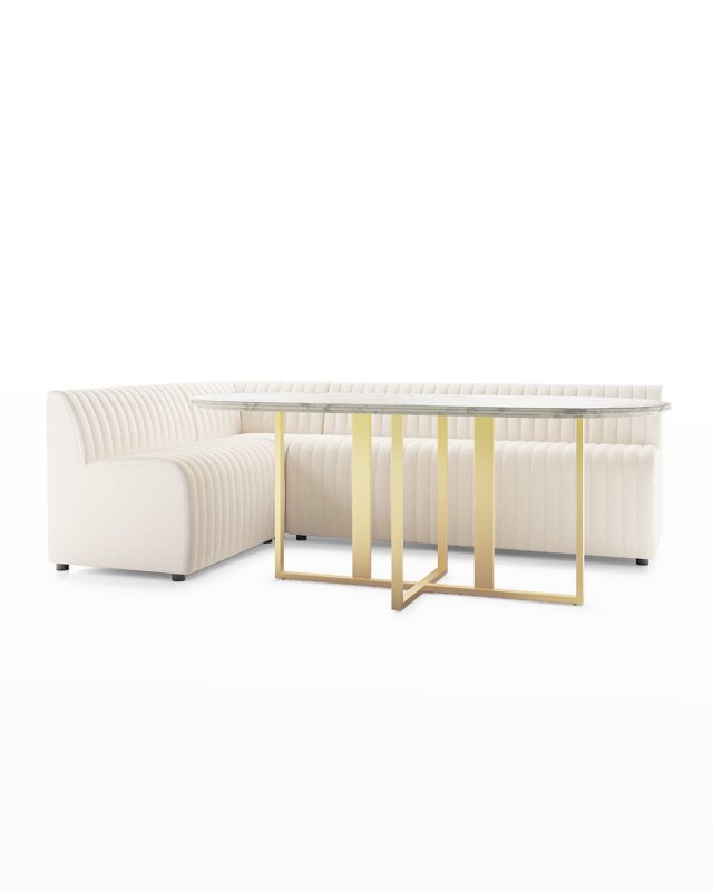 Augustine L-Shaped Dining Banquette, 100"