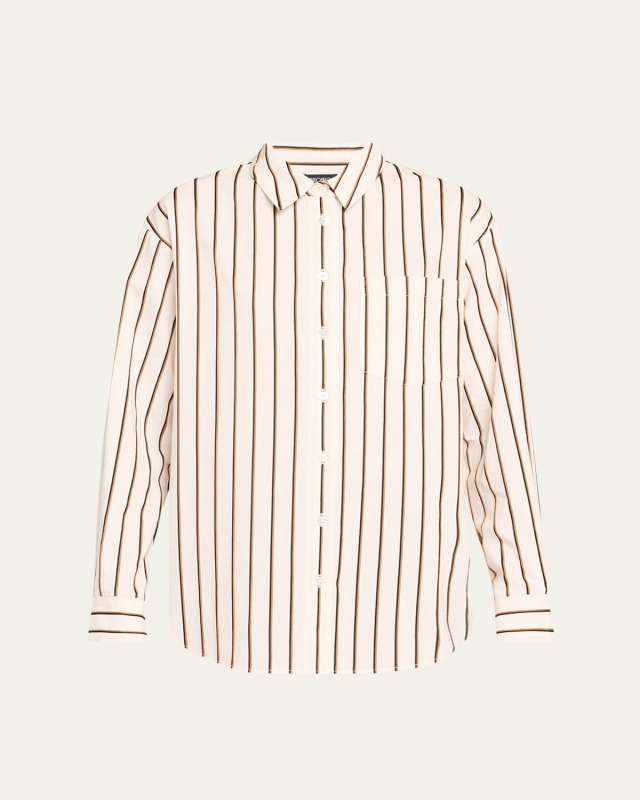 Keiko Stripe Button-Front Shirt