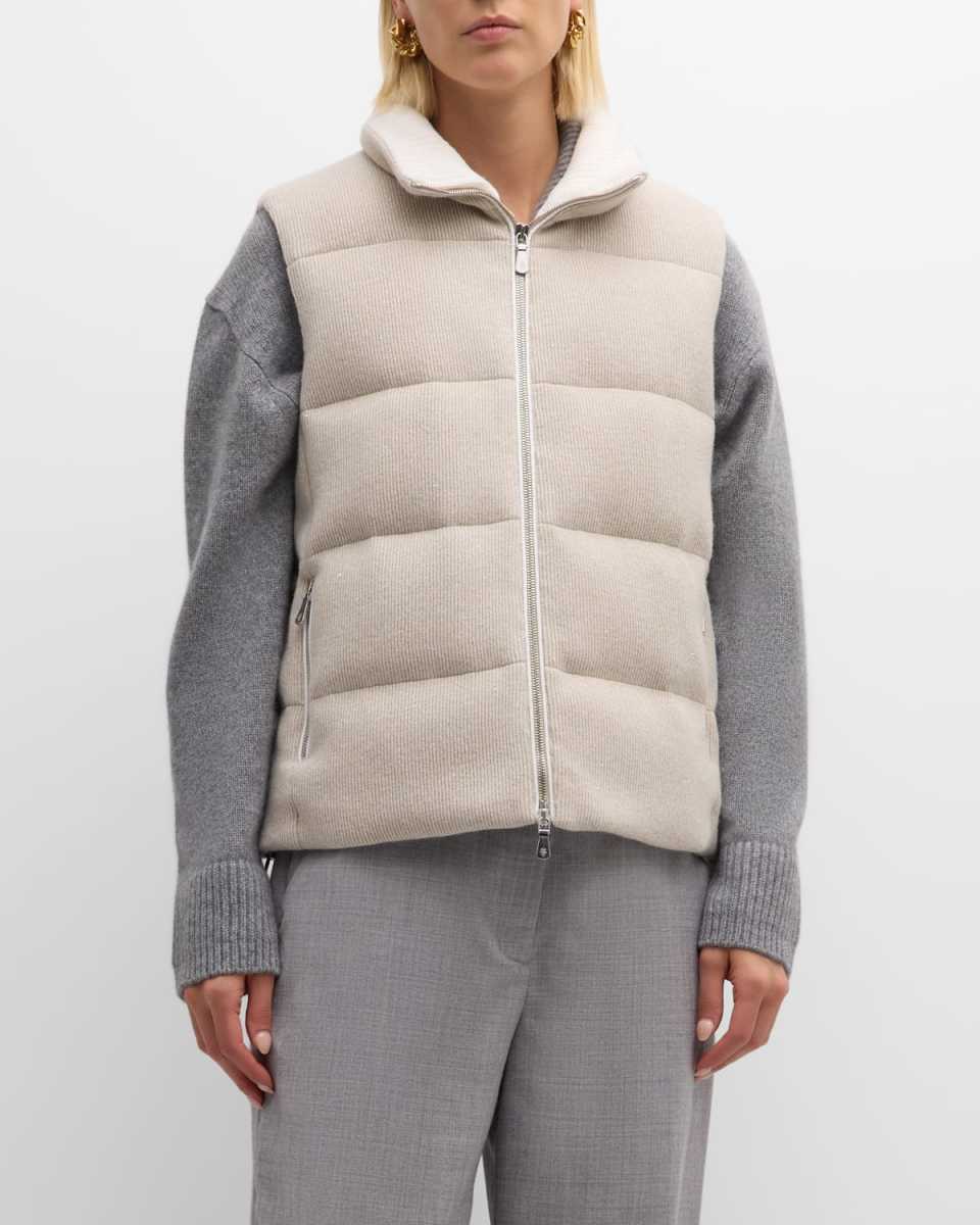 Padded Stand-Collar Vest