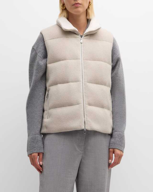 Padded Stand-Collar Vest