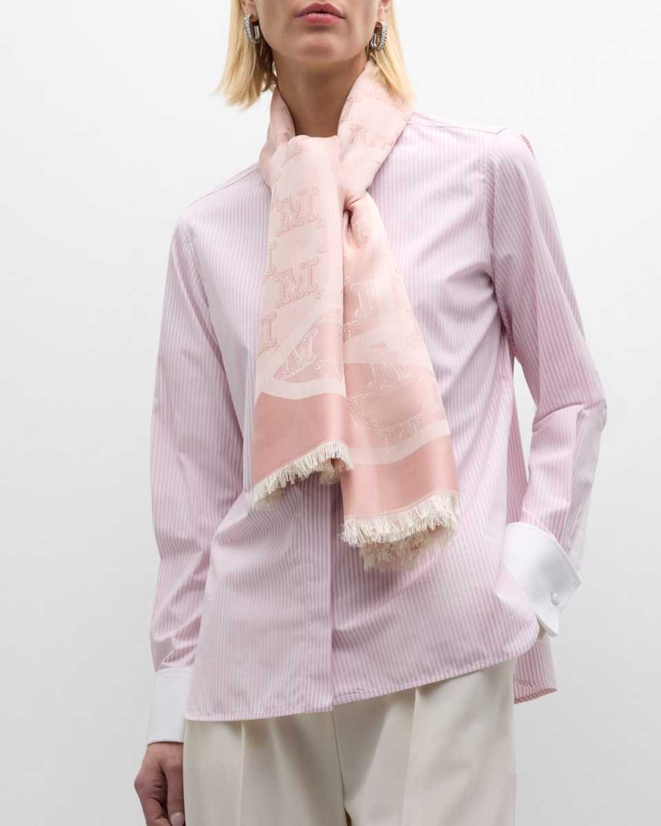 Tronto Pink Silk Square Scarf