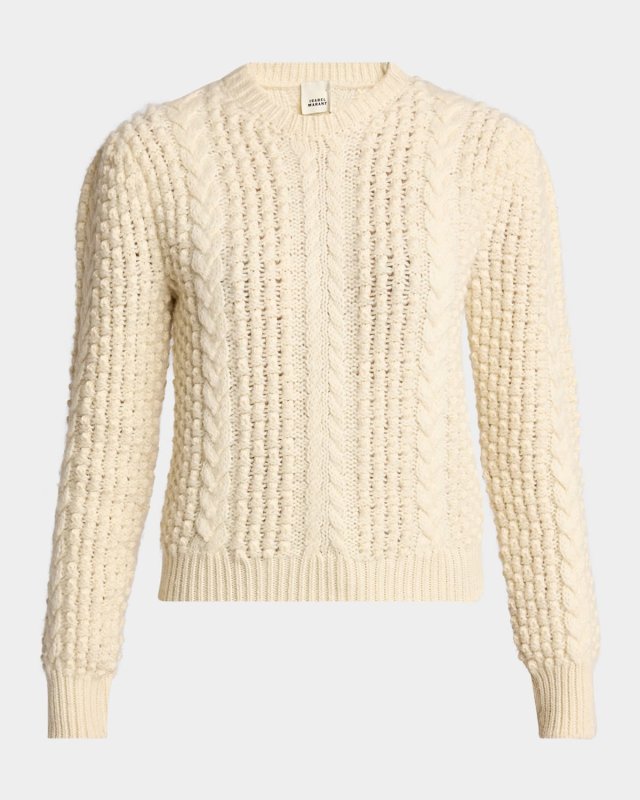 Otilia Cable-Knit Crewneck Sweater