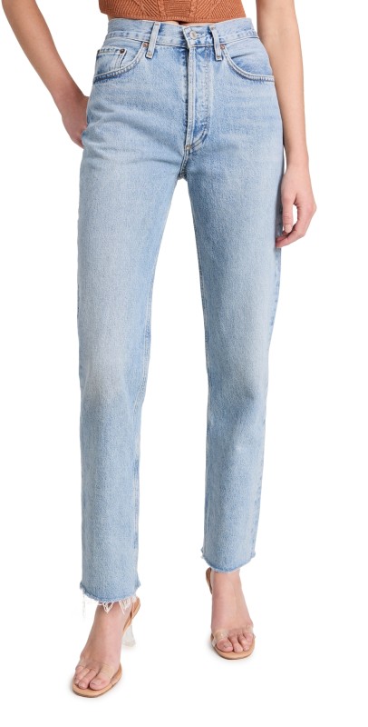 AGOLDE Lana Mid Rise Straight Jeans Sway