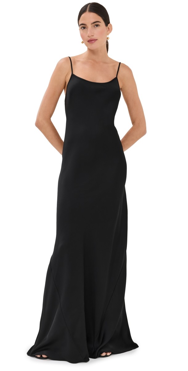 Victoria Beckham Cami Floor Length Dress Black