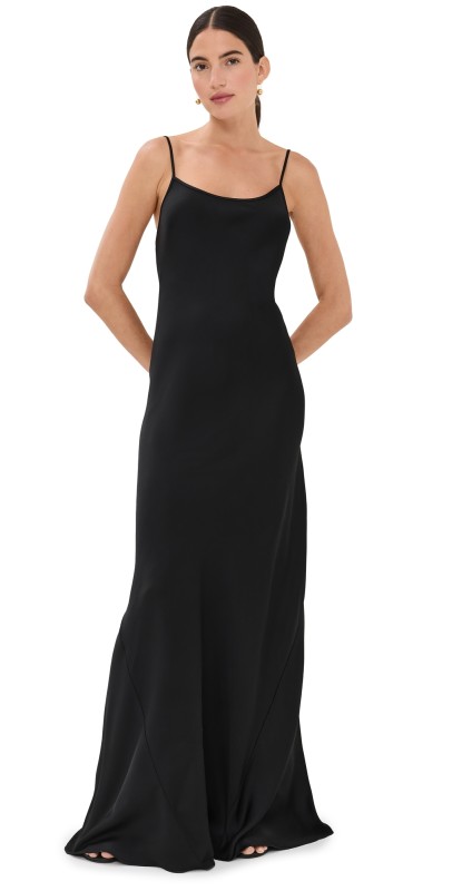 Victoria Beckham Cami Floor Length Dress Black