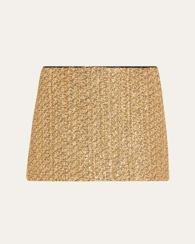 Rubi Embellished Tweed Micro Skirt