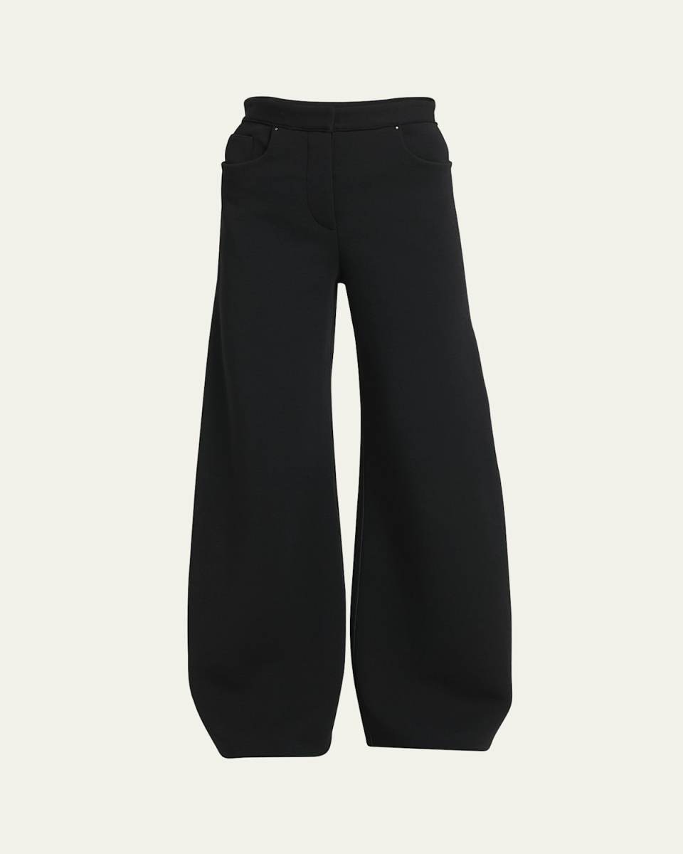 Double Jersey Wide-Leg Pants