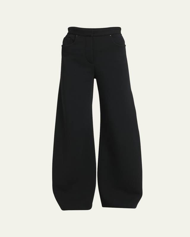 Double Jersey Wide-Leg Pants