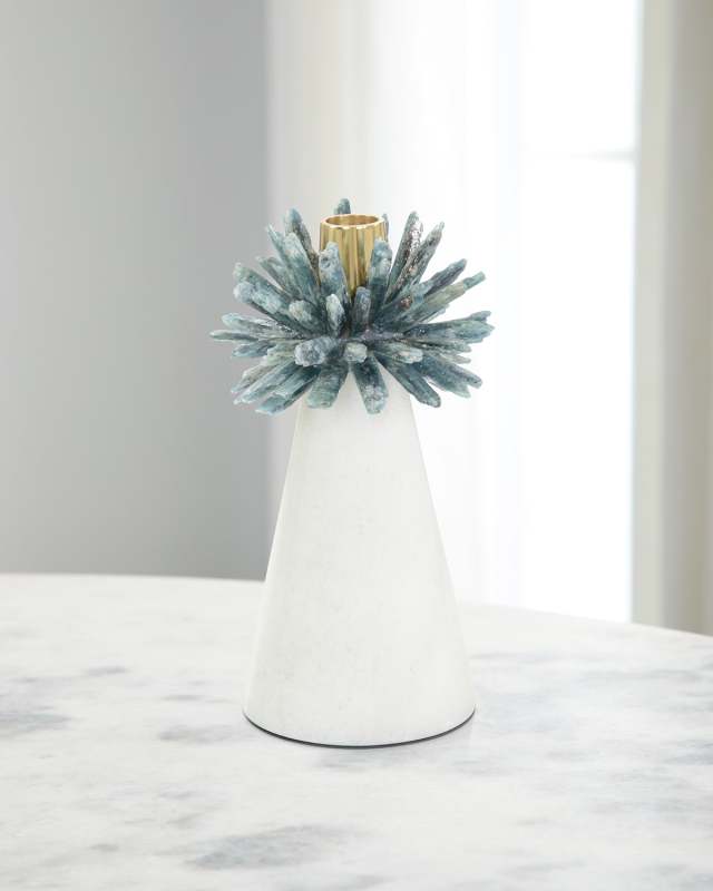 Cyanite Flower Candleholder Ii