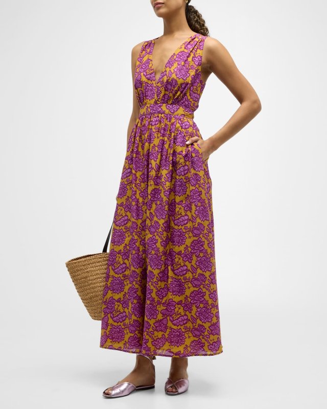 Rayven Sleeveless Floral-Print Maxi Dress