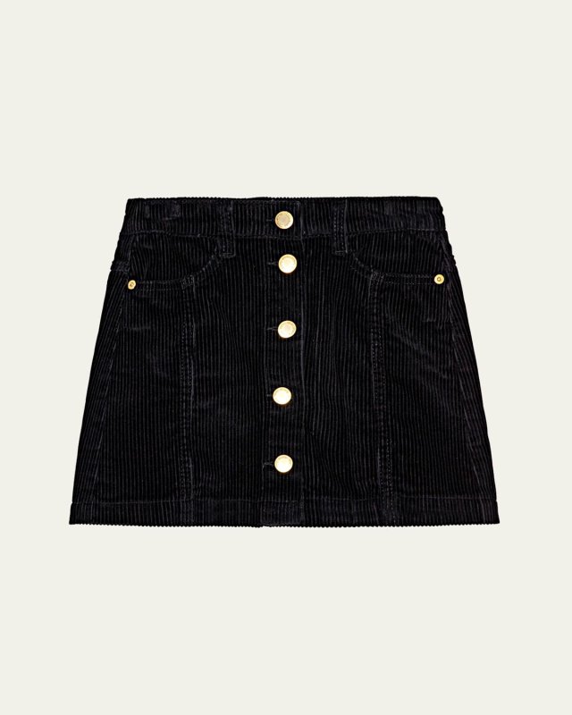 Girl's Bera Corduroy Logo Patch Skirt, Size 7