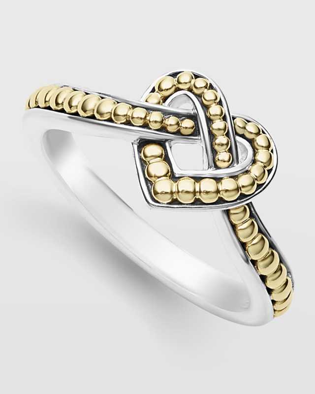 Two-Tone Beloved 10mm Heart Ring