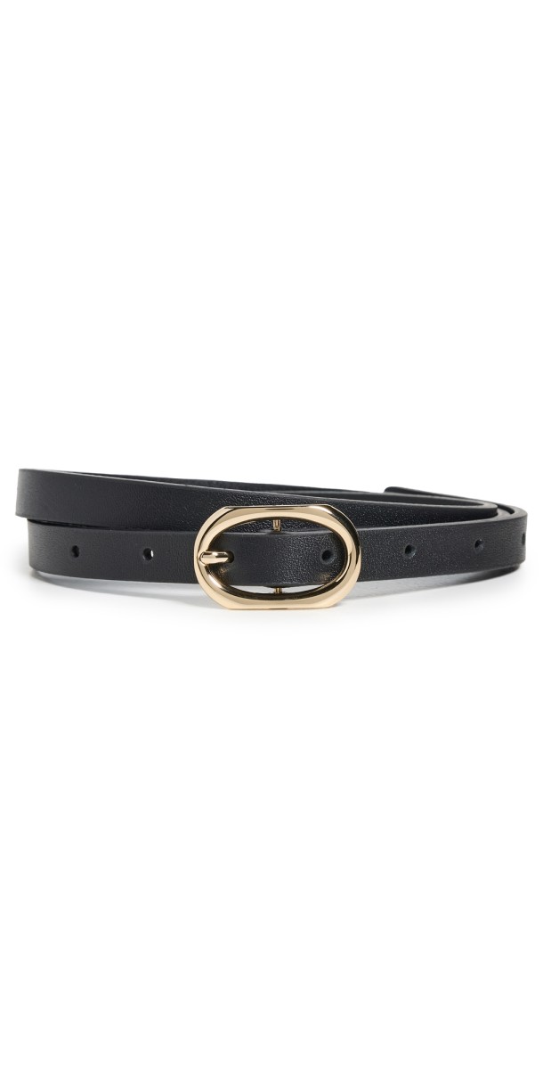 ANINE BING Mini Signature Link Belt Black
