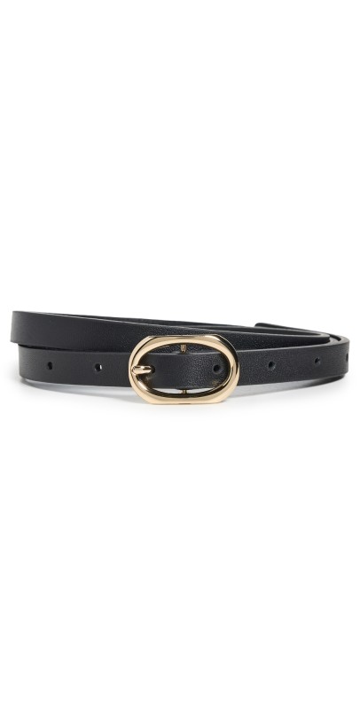 ANINE BING Mini Signature Link Belt Black