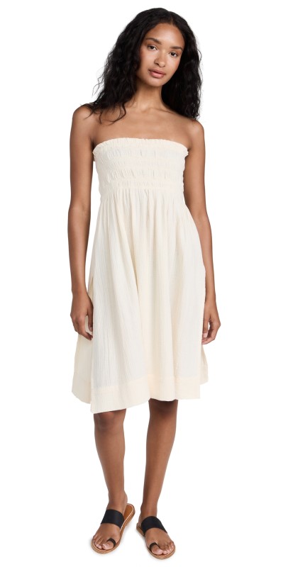 Sea Sophie Solid Swim Coverup Cream